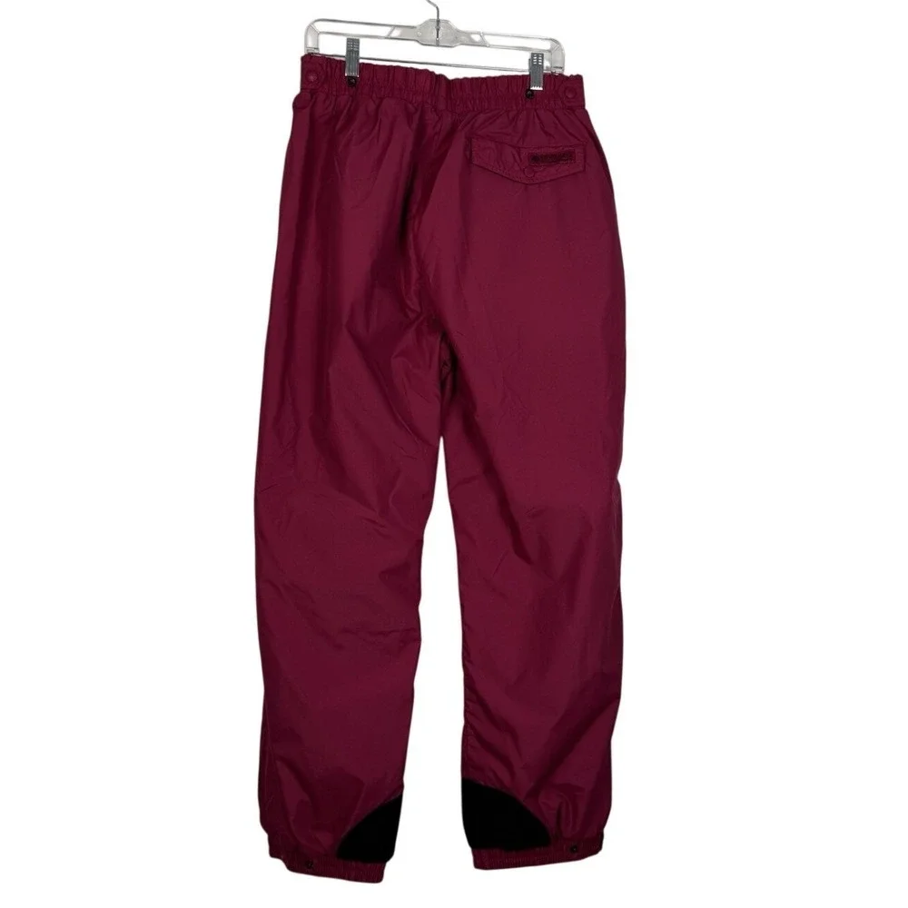 Columbia Ski Snow Pants Women XL Magenta‎ Pink Vintage Nylon Reinforced Cuffs